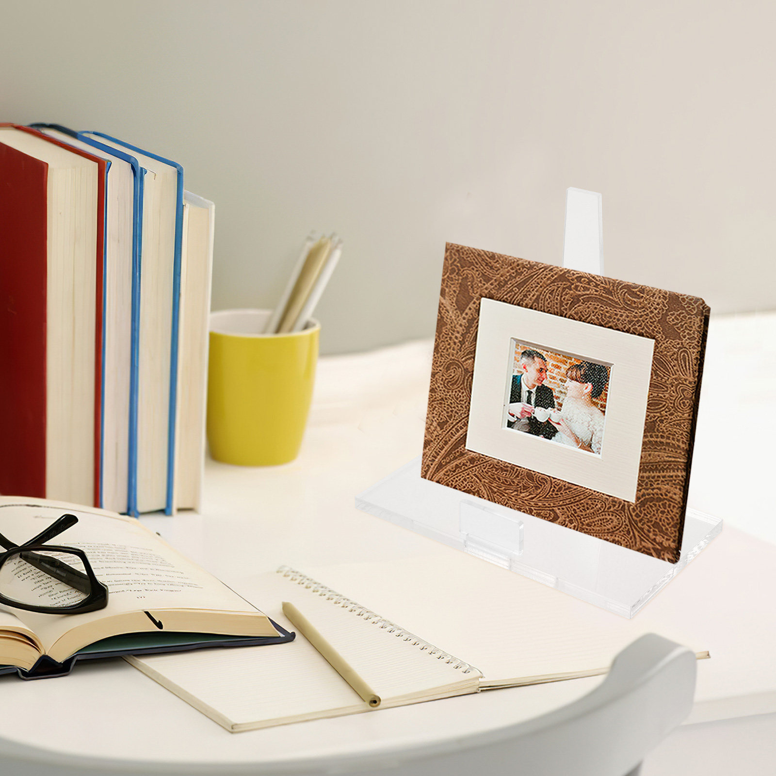 Clear Acrylic Book Stand Holder - Soporte versátil para placas de acrílico,