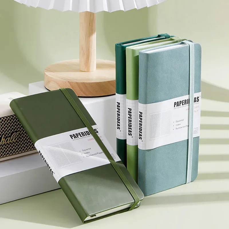 Vintage Leather Journal Notebook - Cuaderno de viaje numerado con bolsillo