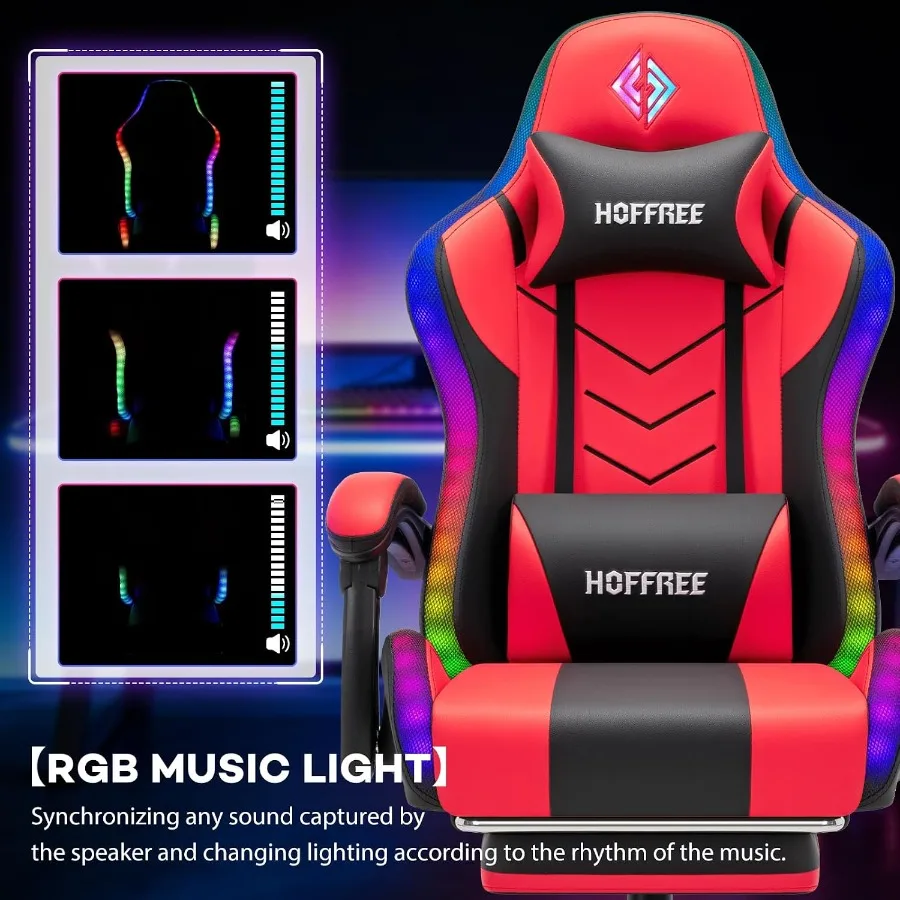 Silla de juego RGB con altavoc - Music reseña y precio