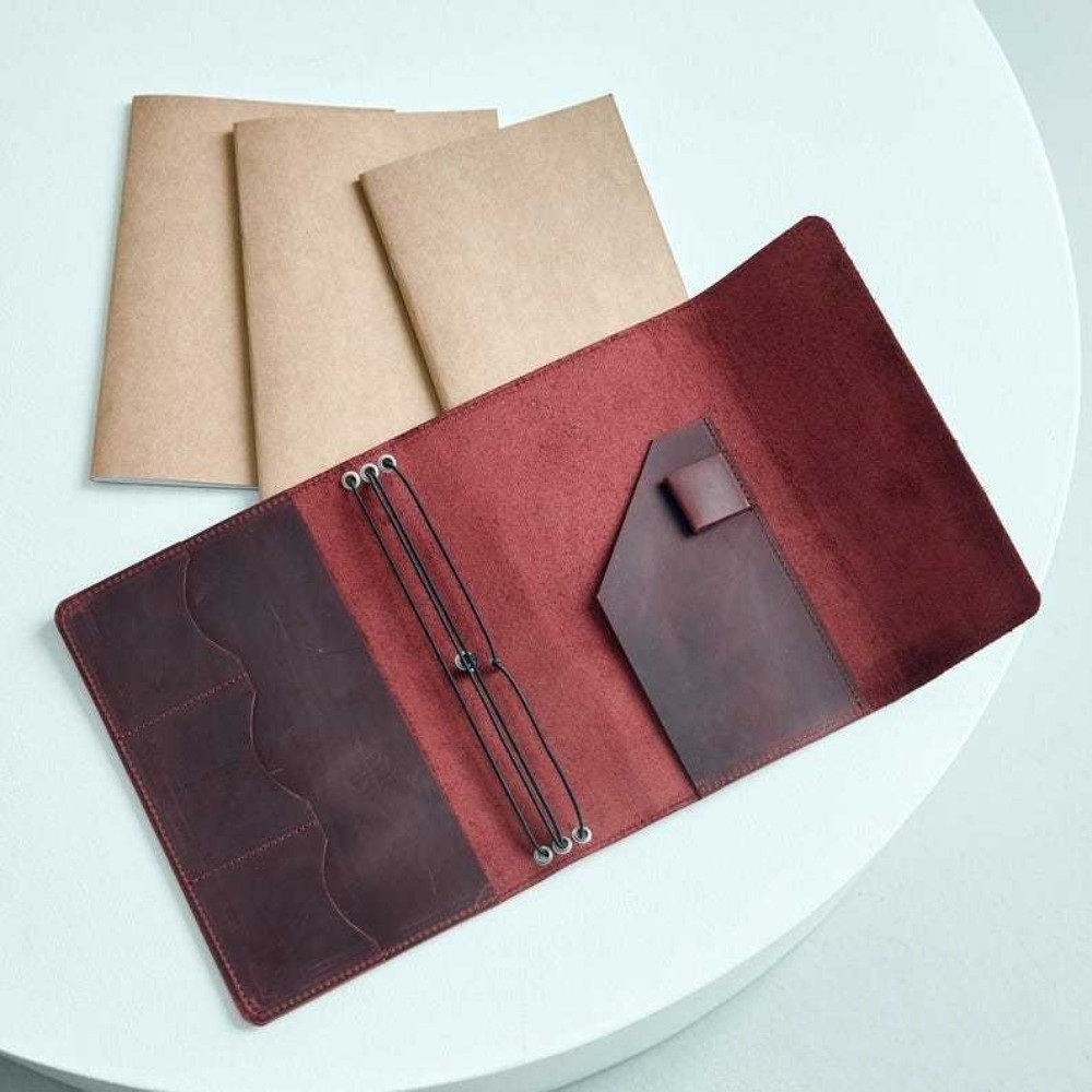 Organizador de cuaderno de cue - Vintage Leather Journal Notebook reseña y precio
