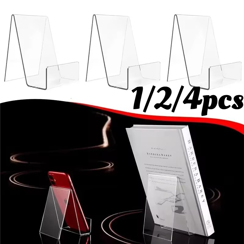 1/2/4 unidades: soporte transp - Clear Acrylic Book Stand Holder reseña y precio