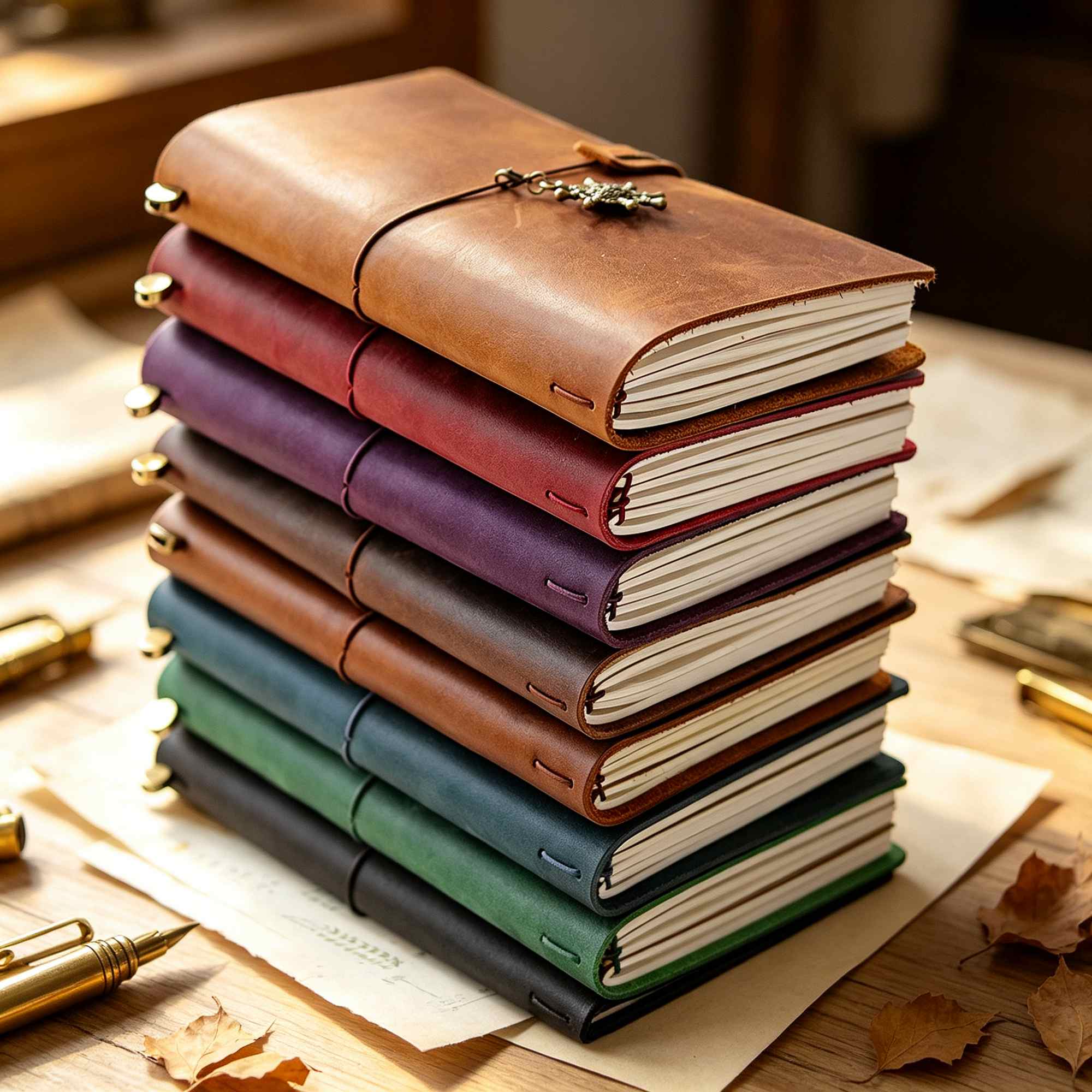 Diario de viaje con cubierta d - Vintage Leather Journal Notebook reseña y precio